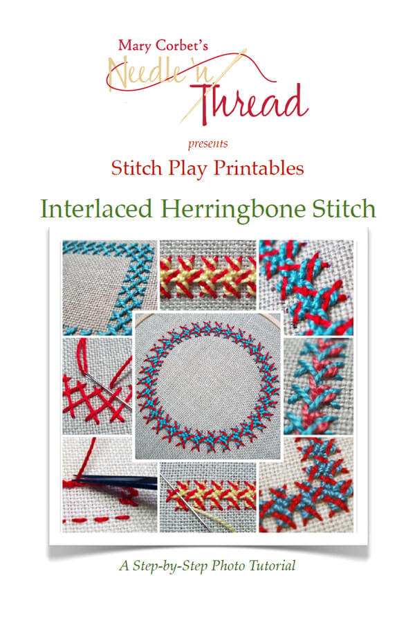 Image of Interlaced Herringbone Stitch Printable