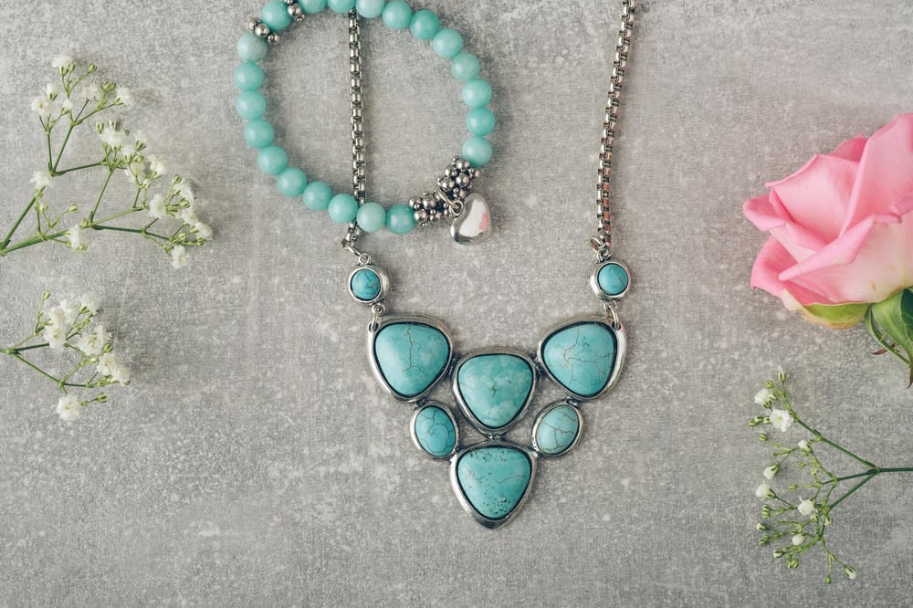 Image of True Blue Necklace and bracelet 