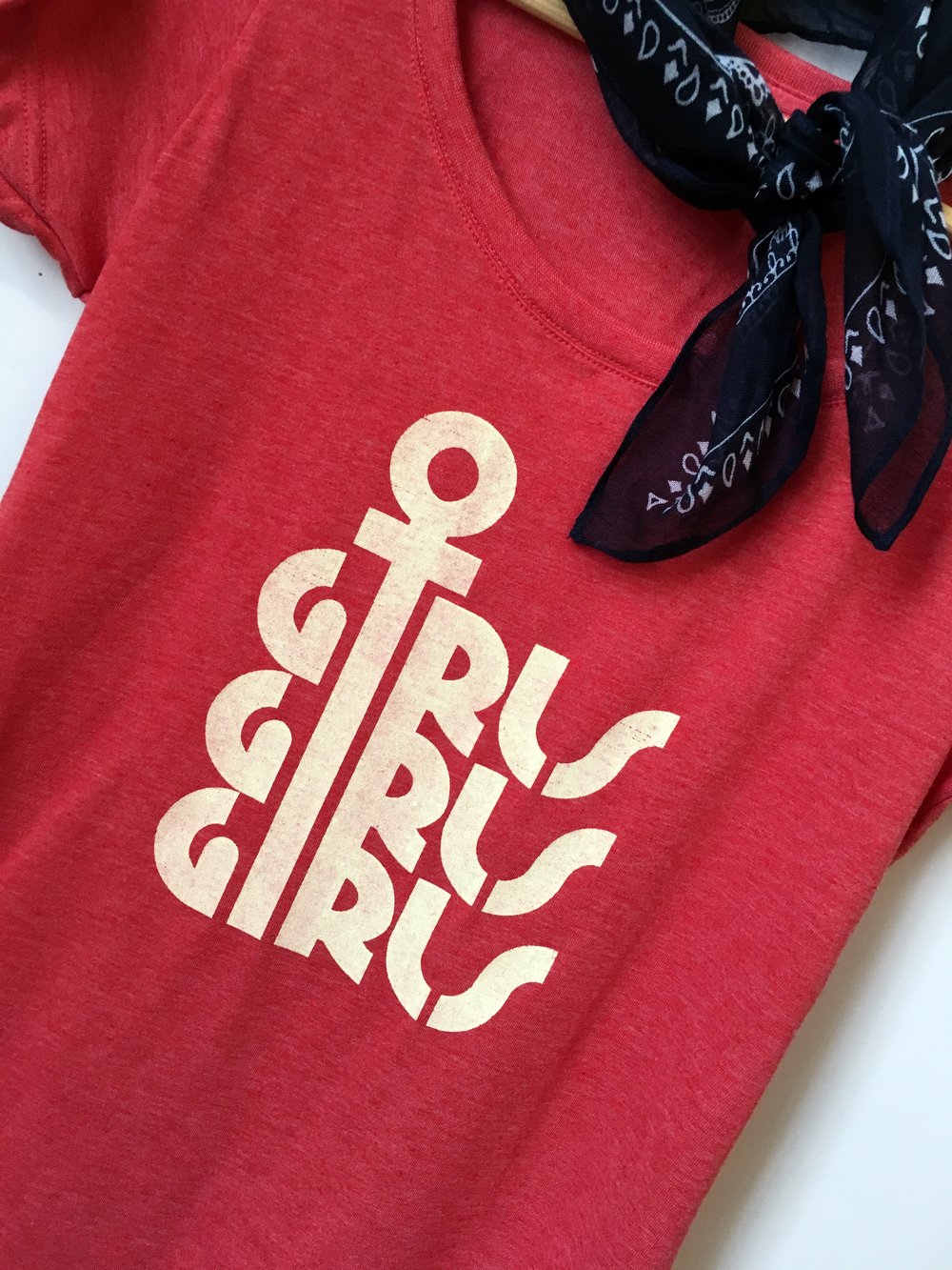 GIRLS GIRLS GIRLS tee - red heather