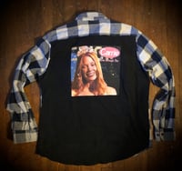 Upcycled “Carrie/Hole” (album cover) mash-up t-shirt flannel