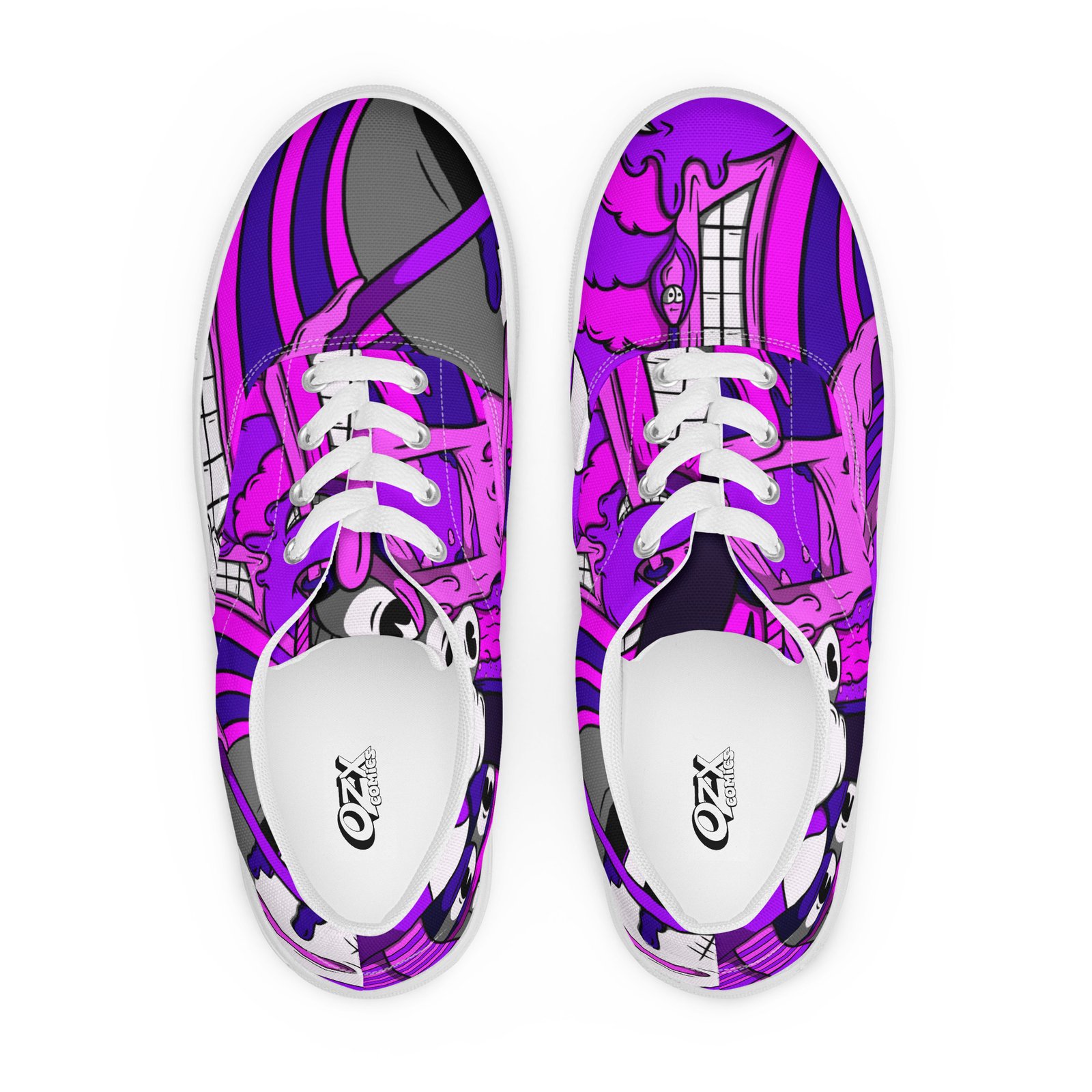 Men s Lace Shoes Purple Power Prism Punch OZX COMICS