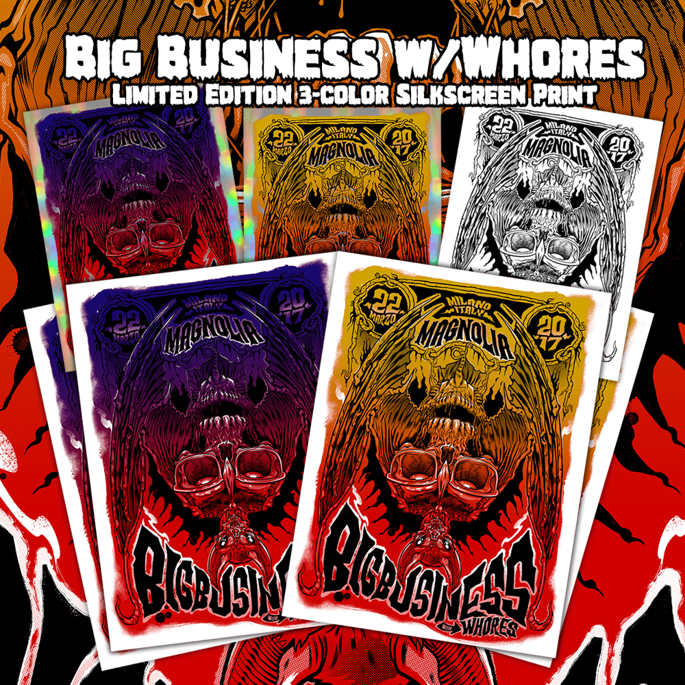 Image of Big Business w/Whores Gig Poster 2017