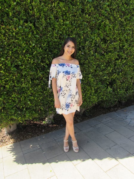 Image of White Floral Dress