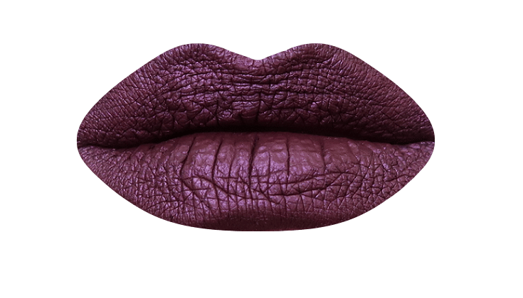 metallic burgundy lipstick