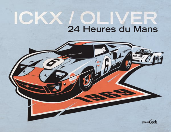 Image of Ford GT40 at LeMans Print