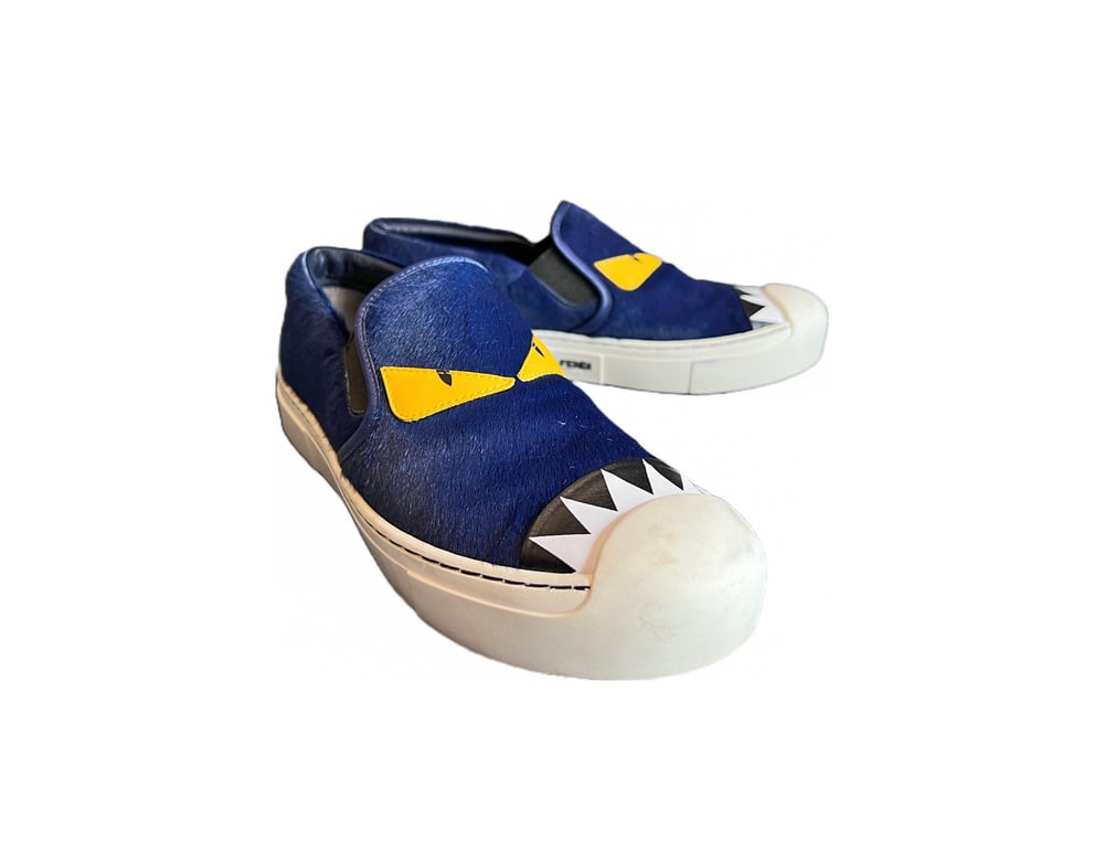 Image of Fendi Size 40.5 Monster Sneakers 736-458