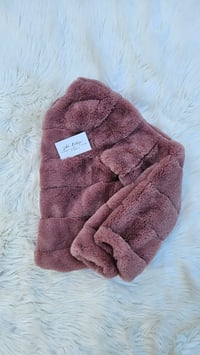 Image 3 of Mauve faux fur Jacket