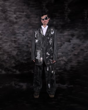 Image of MASSTAK - 41 Liquid Patchwork Blazer
