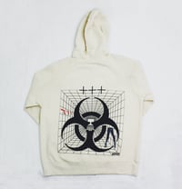 Image 2 of BIOWEAPON ZIP-UP HOODIE - IVORY