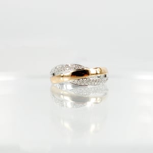 Image of PJ5461 - 14ct Two tone and diamond cocktail ring