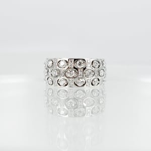 Image of PJ5464 Contemporary designed white gold and diamond cocktail ring