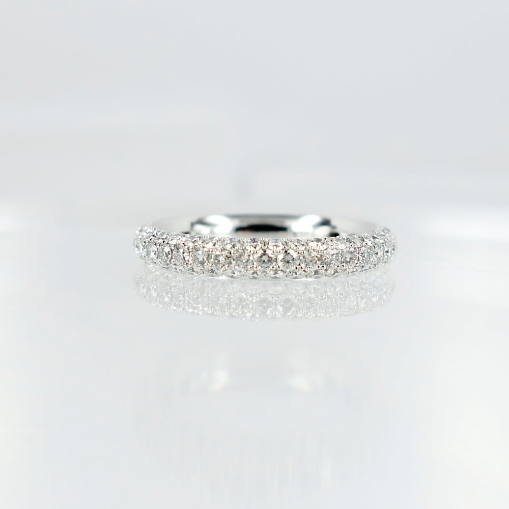 Image of PJ5450 - 14ct white gold diamond pave eternity ring 