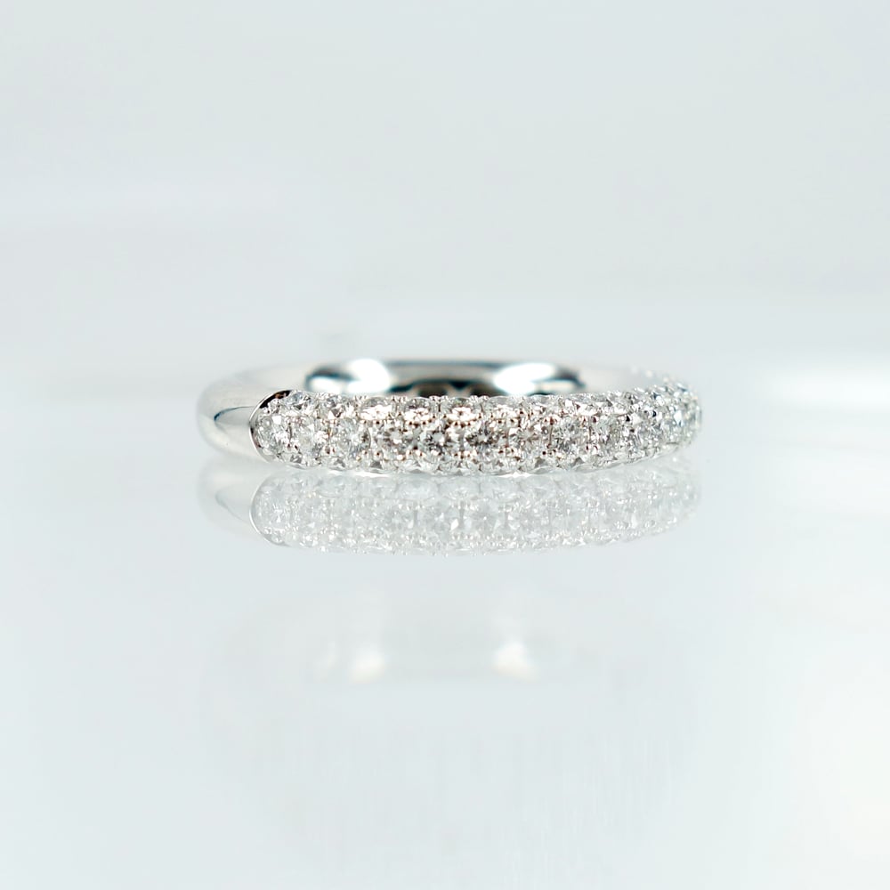 Image of PJ5450 - 14ct white gold diamond pave eternity ring 