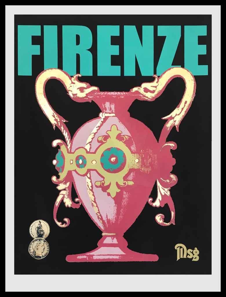 Image of Firenze Black/Aqua/Pink Tonal