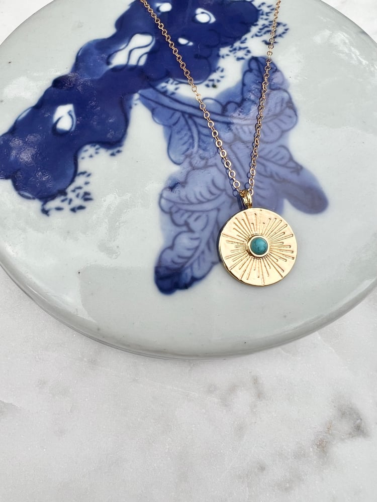 Image of Turquoise Burst Necklace 
