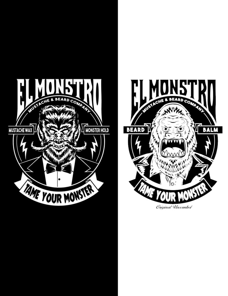 Image of El Monstro • Light Mustache Wax & Beard Balm • Combo Pack