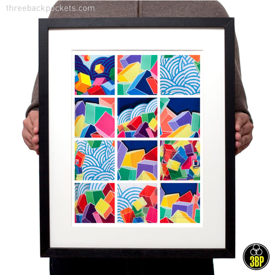 Image of Mapei cycling jersey details poster print