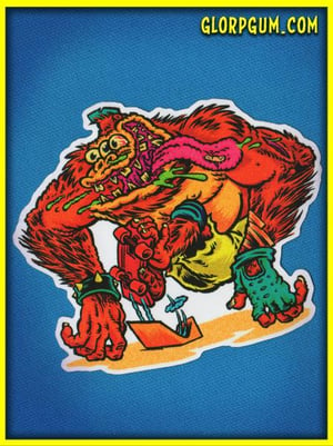 1980's GLORP Skate Ape Sticker