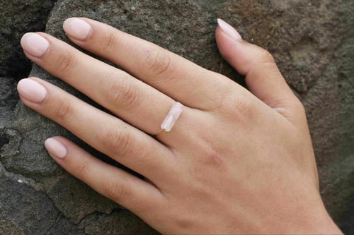 Image of Bague Mathilda quartz rose