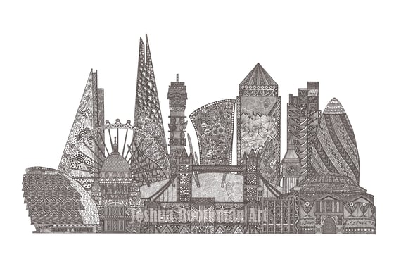 Image of London Skyline - Signed Print