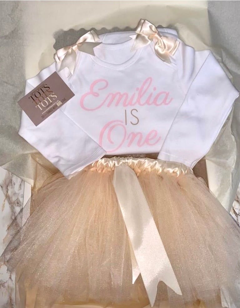 Neutral I Am One Tutu Set