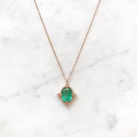 Image 2 of Victorian Emerald Pendant Necklace
