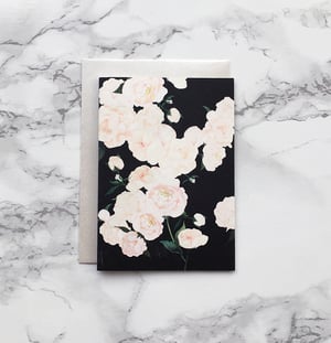 Image of White Peonies - Mini greeting card