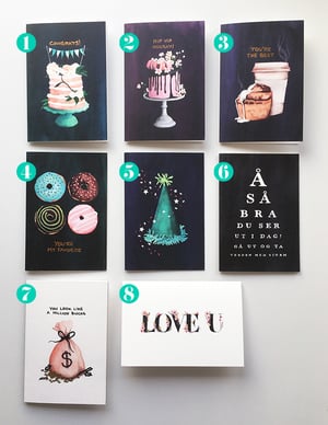 Image of 3 medium sized cards of your choice