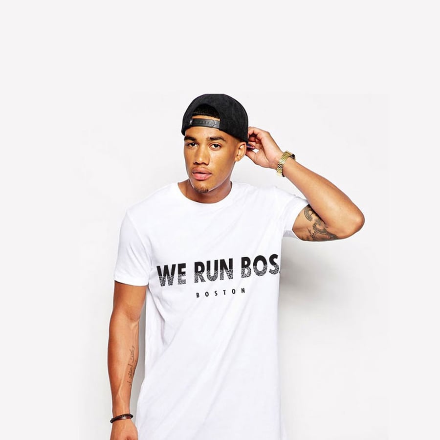 Image of WE RUN BOS Boston White Tee