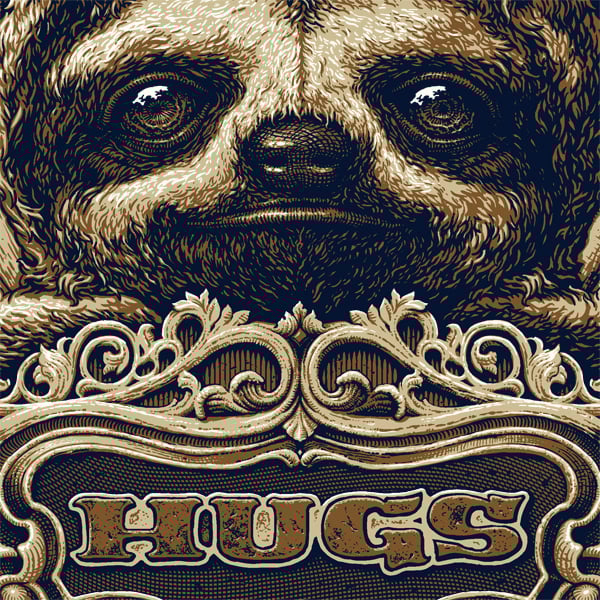 Image of "Hugs" limited edition screenprint
