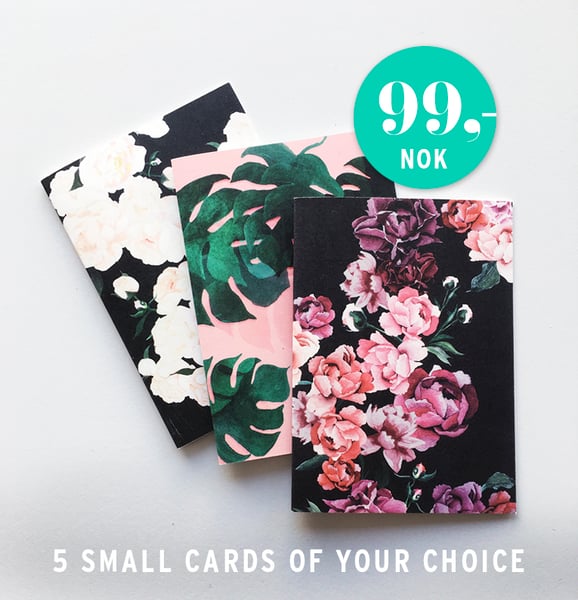 Image of 5 small cards of your choice