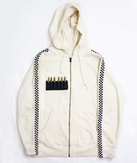 Image 1 of BIOWEAPON ZIP-UP HOODIE - IVORY