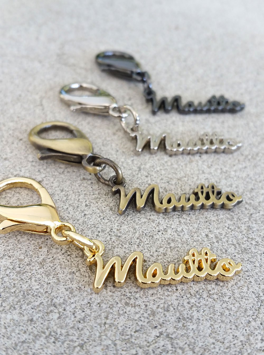 Image of Mautto Logo Charms - Accessory for Handbags, Keychains, Straps & more - Choose Your Finish