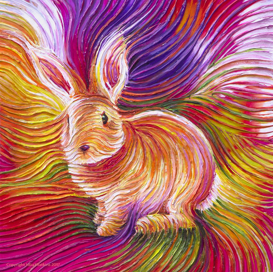 The Energy Art Store By Julia Watkins — Bunny Love Energy Painting
