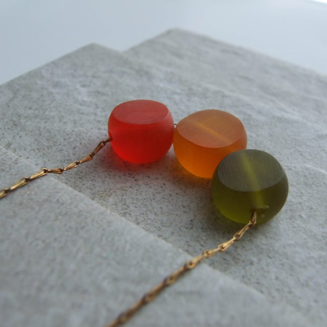 JuJube Necklace - Red/Orange