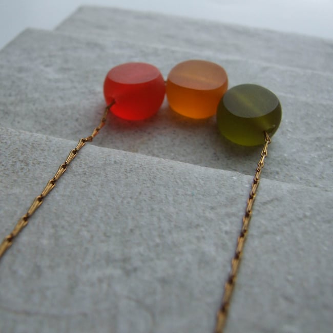 JuJube Necklace - Red/Orange