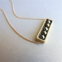 Image 2 of Golden Olivine Abacus Necklace