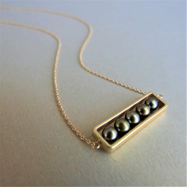Golden Olivine Abacus Necklace