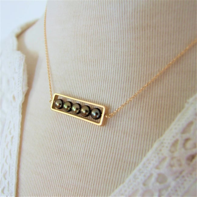 Golden Olivine Abacus Necklace