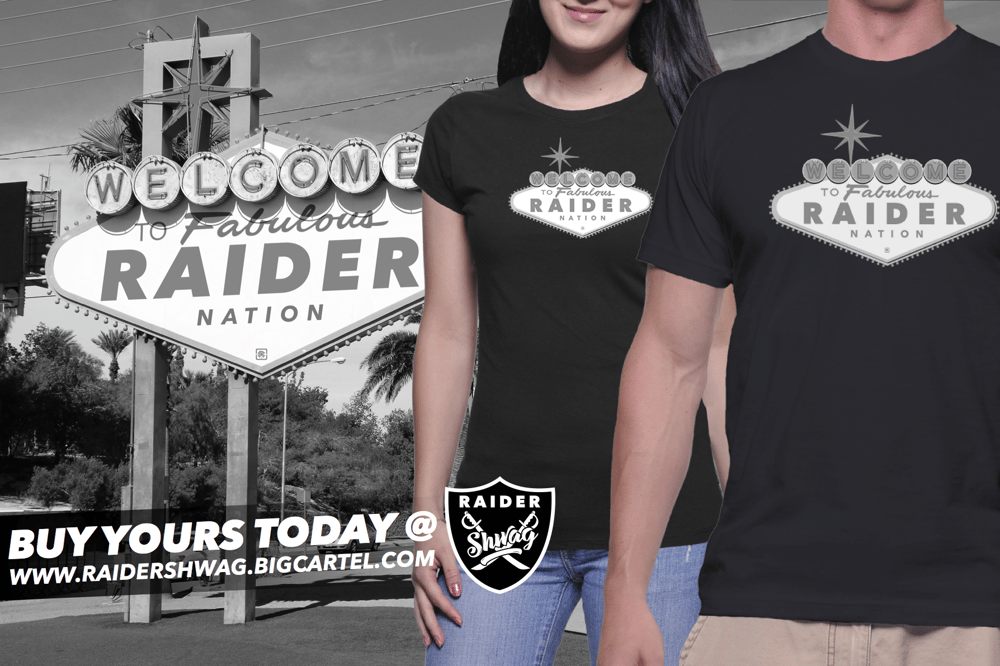 Image of Welcome Raider Nation Vector T Silver & Black