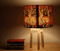 'Autumn Birch' Drum Lampshade by Lily Greenwood (30cm, Table Lamp or Ceiling)