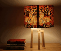 Image 2 of 'Autumn Birch' Drum Lampshade by Lily Greenwood (30cm, Table Lamp or Ceiling)