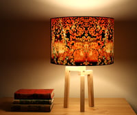 Image 1 of 'Autumn Birch' Drum Lampshade by Lily Greenwood (30cm, Table Lamp or Ceiling)