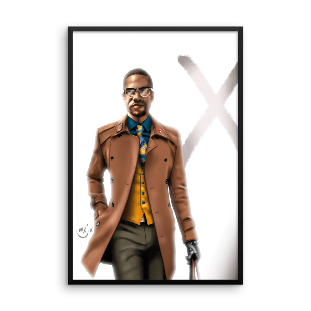 Image of Premium Luster Photo Paper Framed Malcolm X Poster