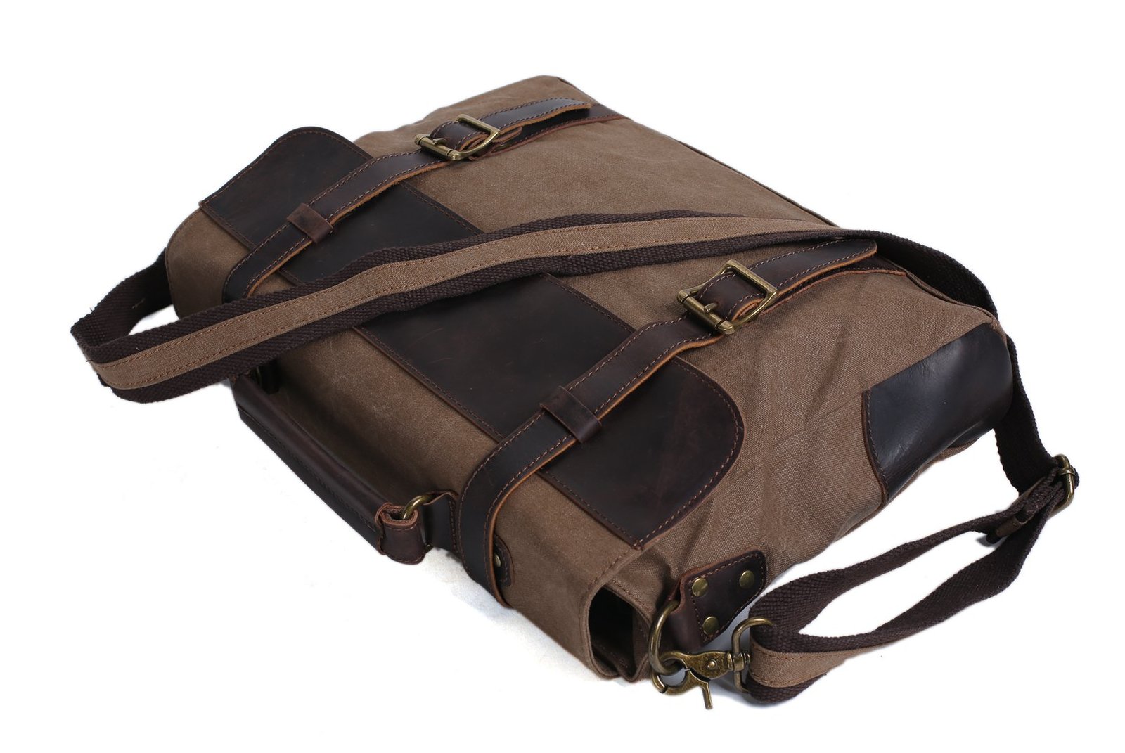 thumbnail image 2 of Johoxton 16-Inch Canvas Messenger Bag – Vintage Cotton Laptop Bag For Men & Women 2 of 9