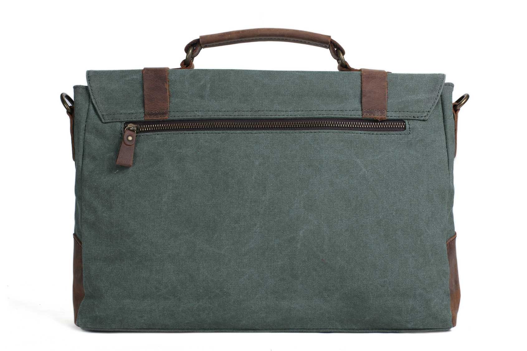Canvas Leather Bag Briefcase Messenger Bag Shoulder Bag Laptop Bag 1870 ...