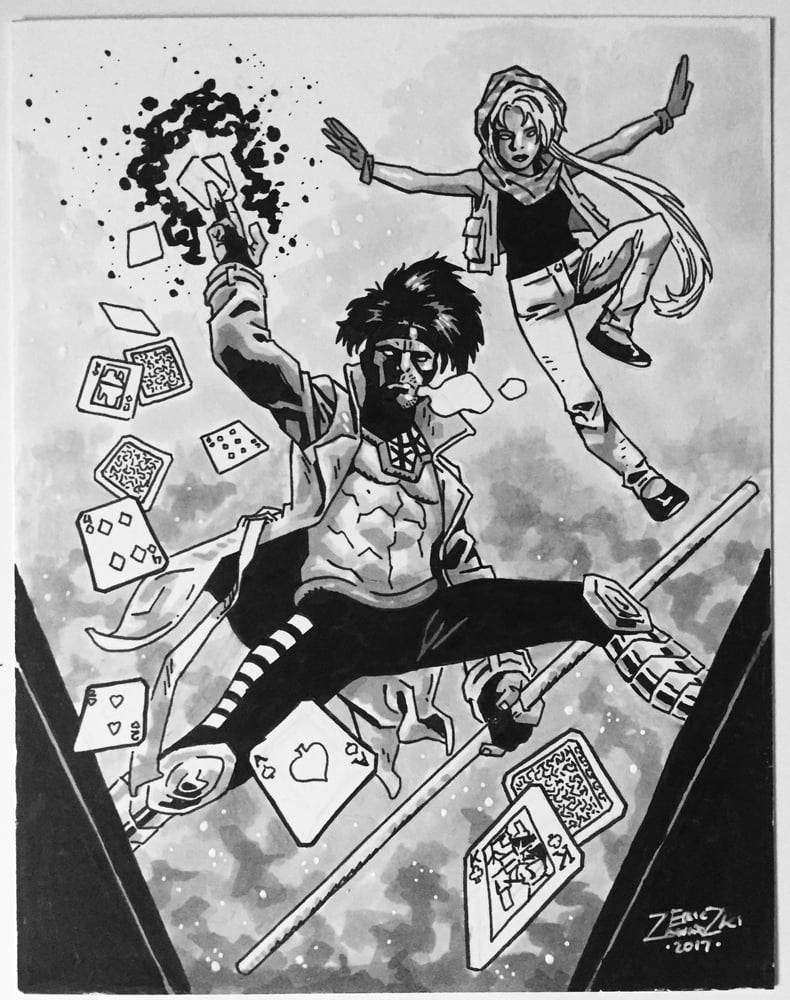 Image of X-Men: Storm and Gambit Illustration