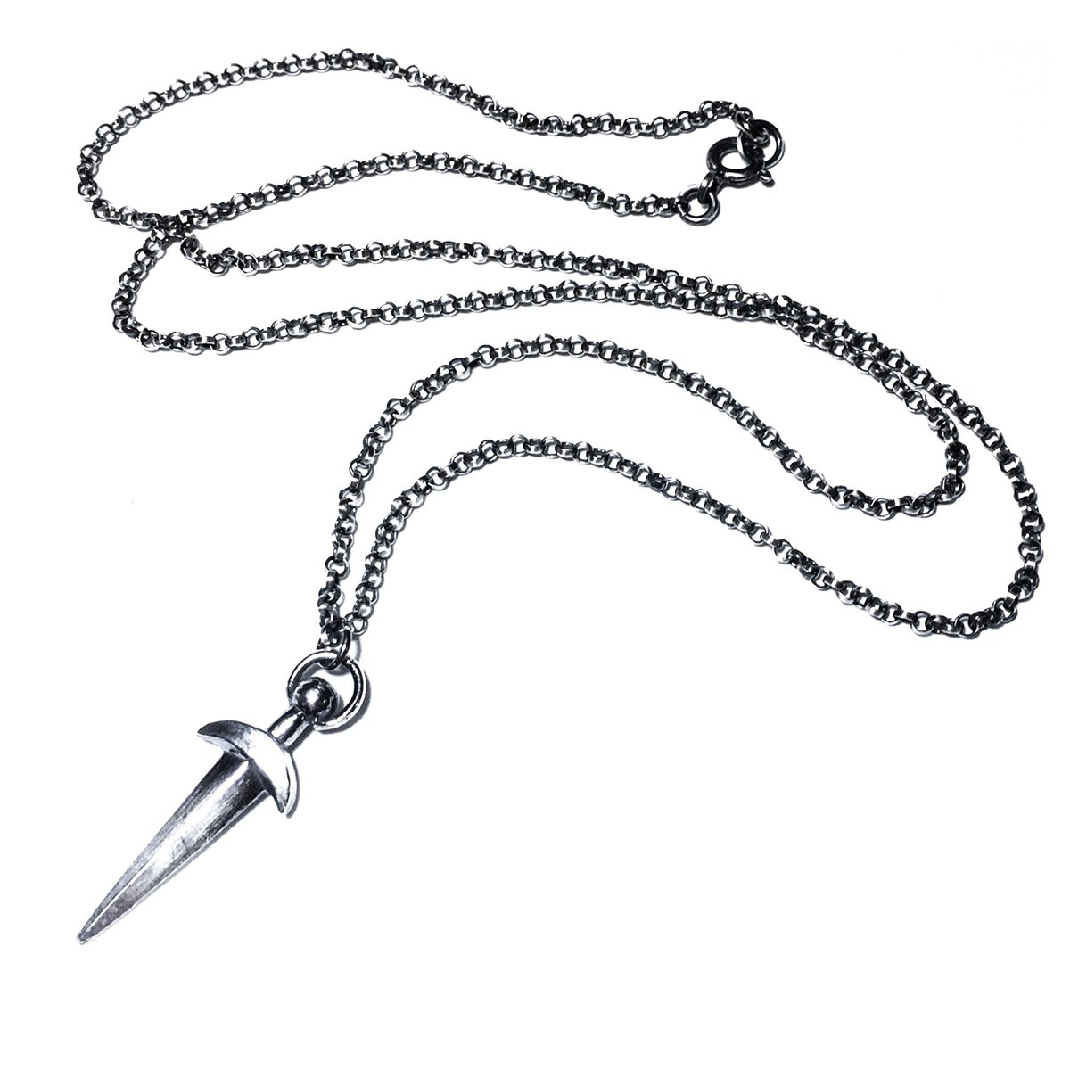 アクセサリー A&G Dagger Flamed Pendant Mixed Metal Flaming Heart Pendant With Sword, Sterling
