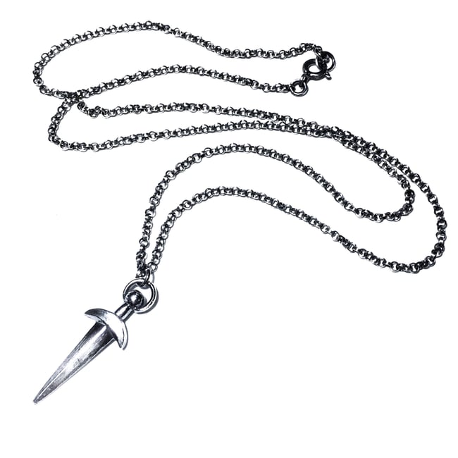 Dagger necklace in sterling silver or gold | Arcana Obscura