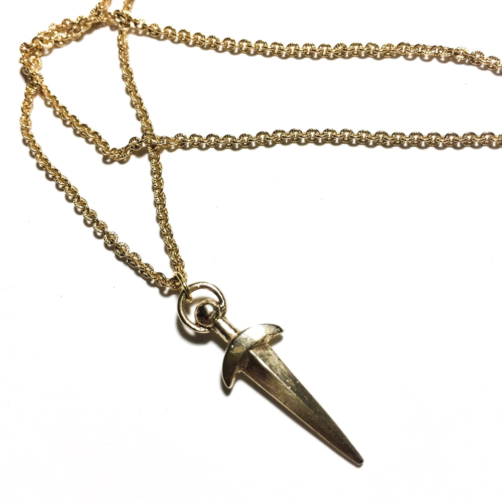 Dagger necklace in sterling silver or 14k gold Arcana Obscura